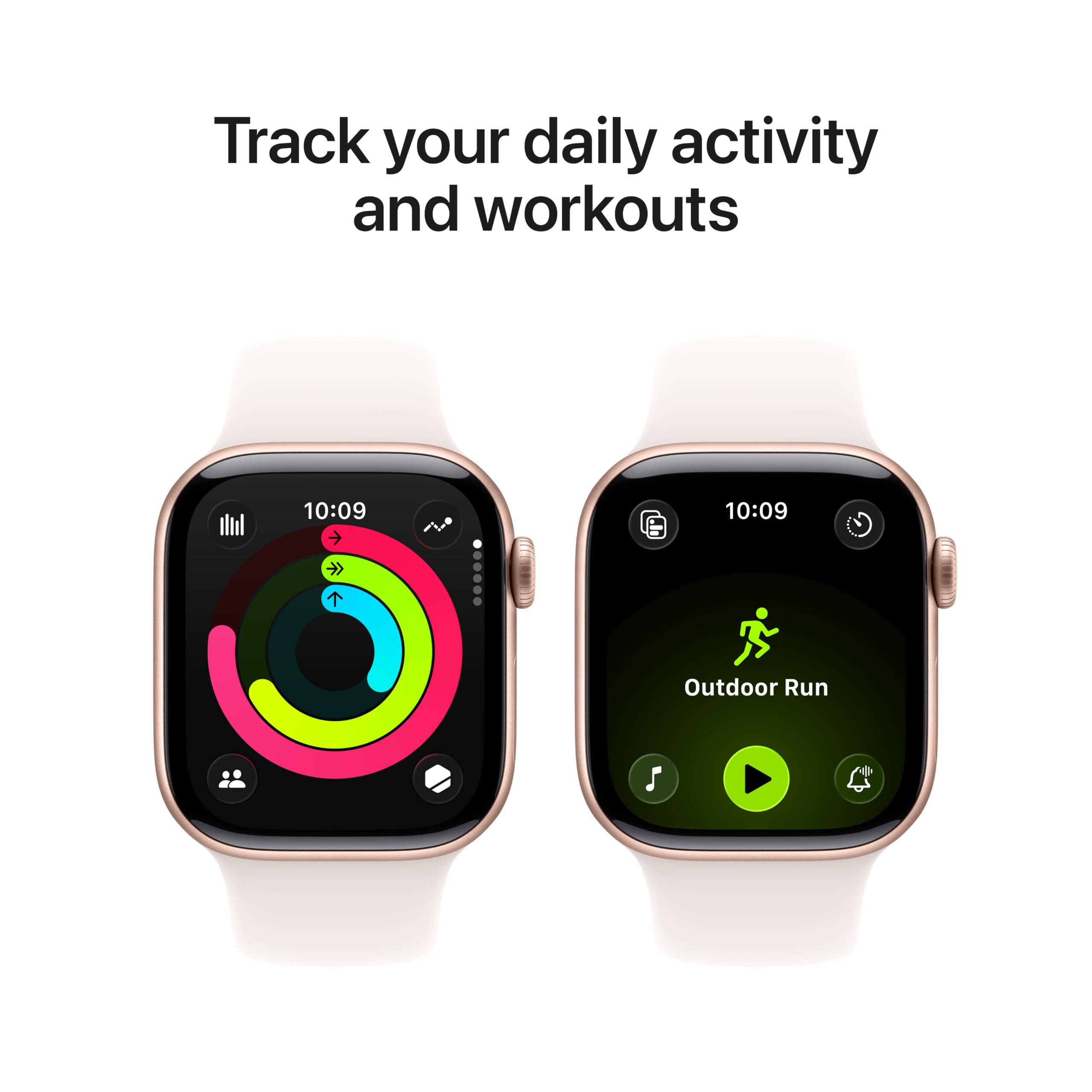 Apple Watch Series 11 [GPS 42mm] Smartwatch with Rose Gold Aluminium Case with Light Blush Sport Band - S/M. Sleep Score, Fitness Tracker, Health Monitoring, Always-On Display, Water Resistant