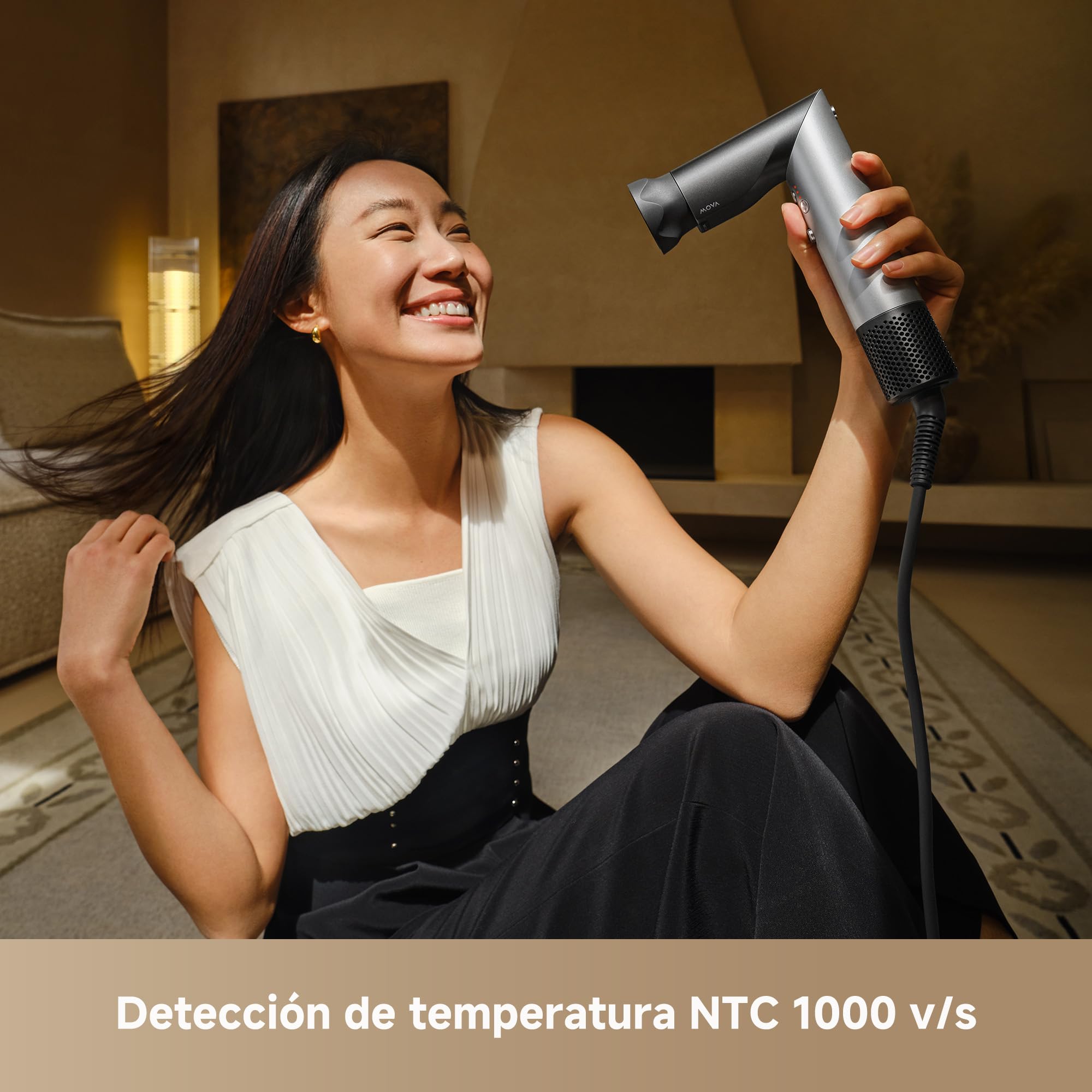 MOVA Master 10, secador de pelo y moldeador 7 en 1 para rizar | cuidado del cabello con esencia, reconocimiento inteligente de boquillas, todo en uno con estuche de almacenamiento