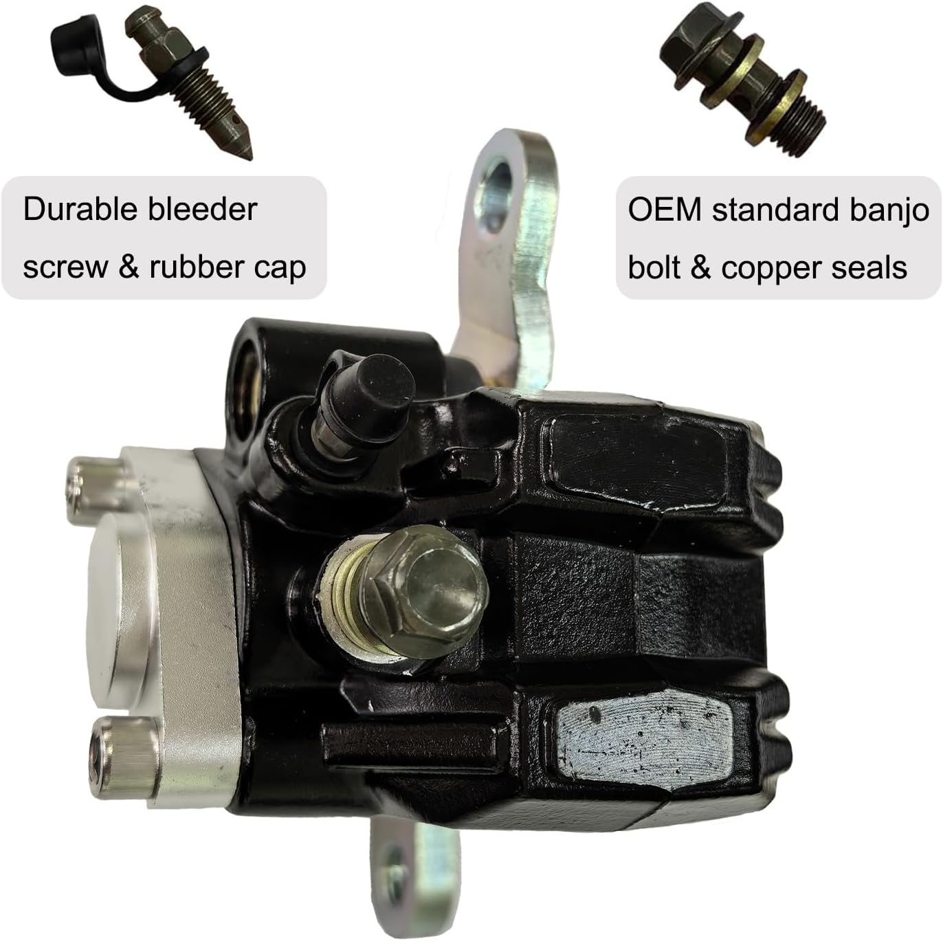 Rear Brake Caliper & Master Cylinder Set Compatible with Suzuki Quadracer 250 LT250R Quadracer 500 LT500R Quadsport 230 LT230S without Parking Brake OEM # 69100-01C00-999 69600-07G00