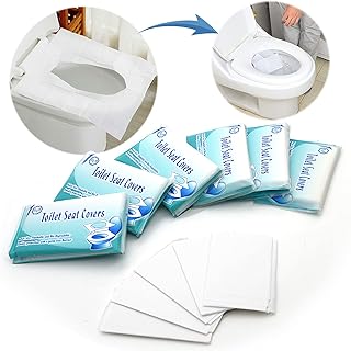 Ruitena– Lot de 60 Protege WC Jetable, Protection Toilette WC Jetable Couvre Siege Lunette WC Emballage Individuel Matériau Antibactérien Format Standard Cuvette Toilette Papier pour Enfants (60Pcs)