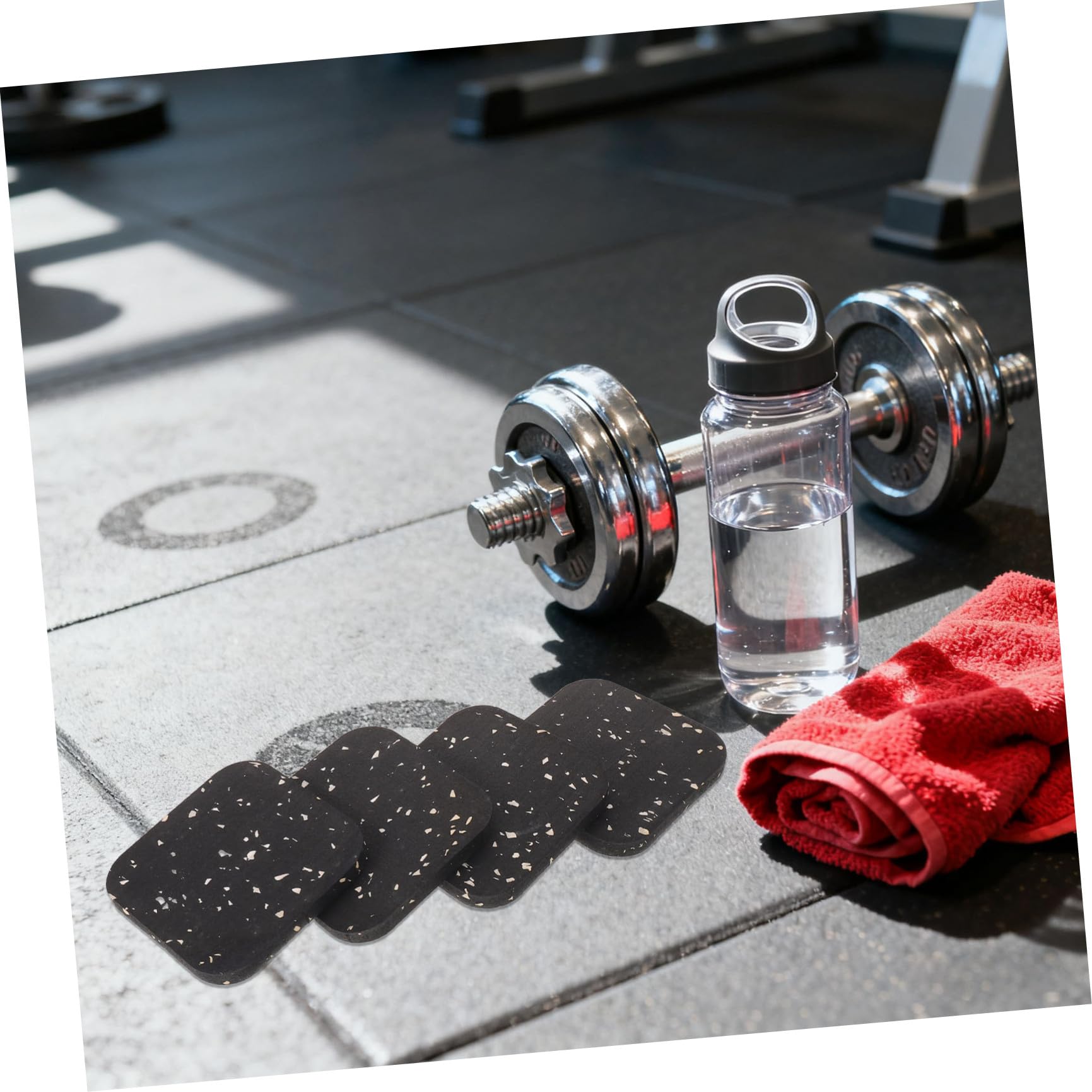 Tappetino Antivibrazione per Tapis 8 Pezzi in Gomma ad Alta Densità | 3, 94x3, 94x0, 4 Pollici, Doppia Faccia Antiscivolo, Protezione Pavimento e Moquette