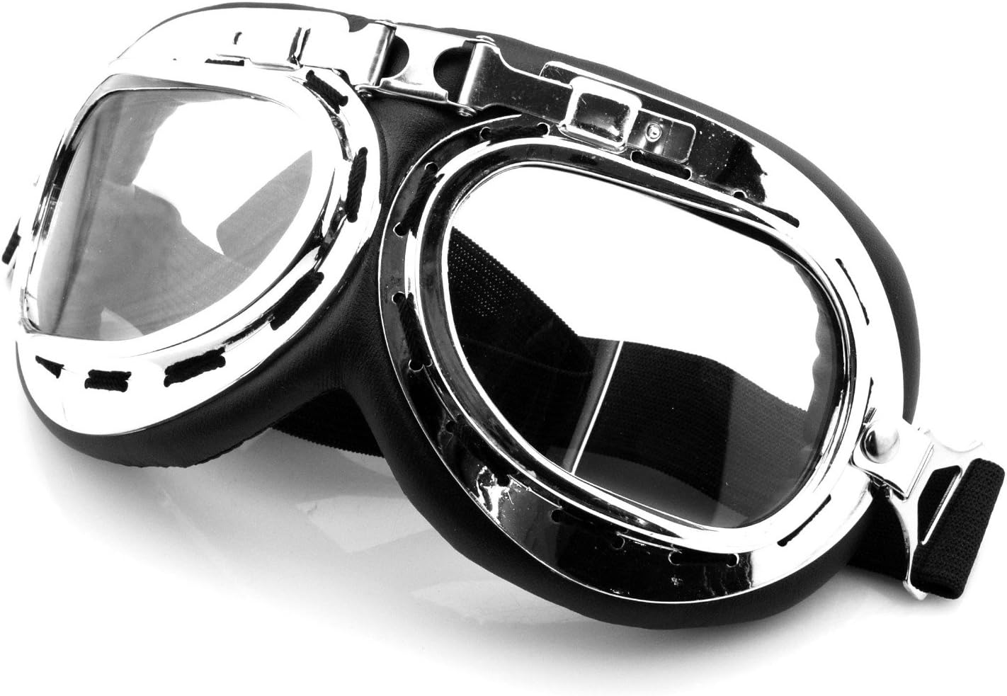 Motorcycle Parts Silver Protect Eyewear Glasses Goggles