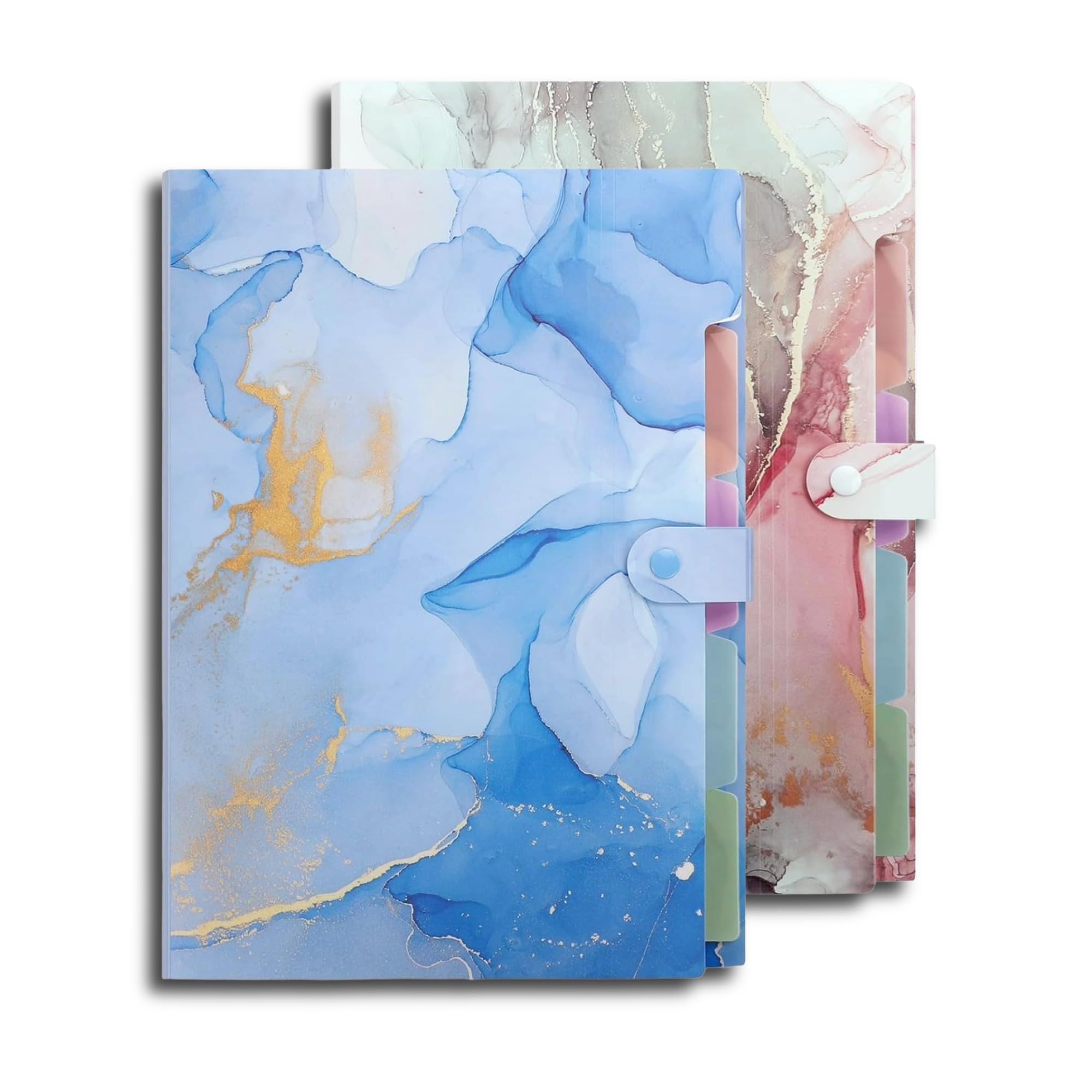 Corslet Pack of 2 Expanding File Folder,Folders for Important Documents Organizer,Accordion File Organizer,Aesthetic Fol
