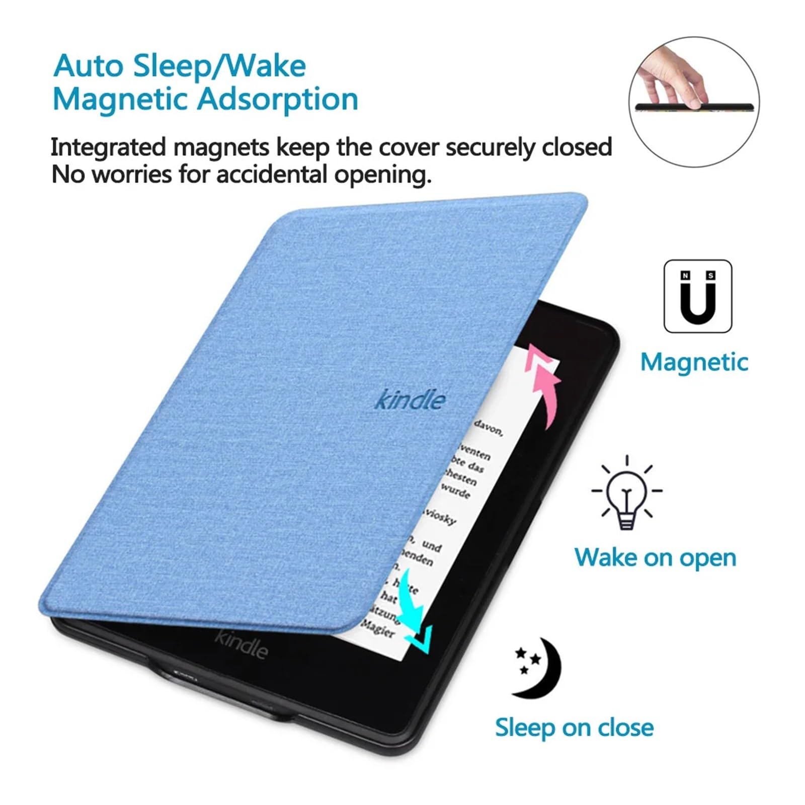 Amazon.co.jp: Kindle 第 11 世代 2024 用ケース 6.0 インチ磁気ポーチ