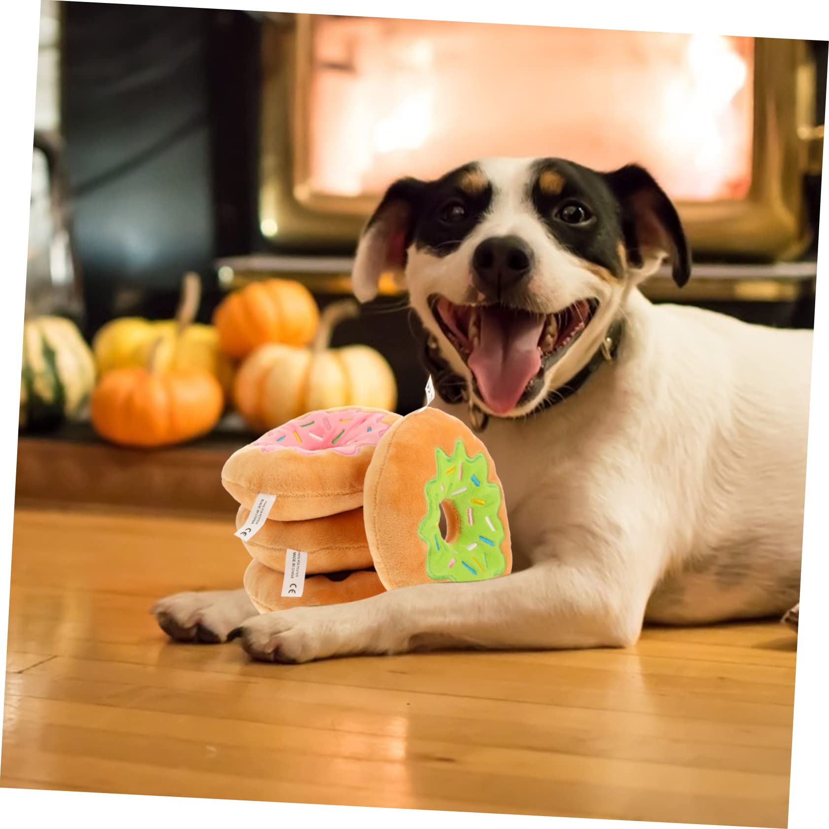 Didiseaon 4pezzi Giocattoli Squeaky Per Cani Morbidi Donuts Peluche Da Giocattoli Da Masticare Interattivi Per Cuccioli Divertenti e Sicuri Per Gioco