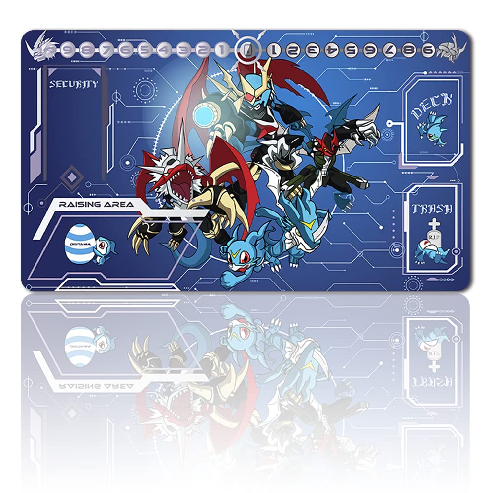 Tapis De Jeu TCG 60x35 Cm – Tapis De Souris Digimon, Antidérapant Et Durable
