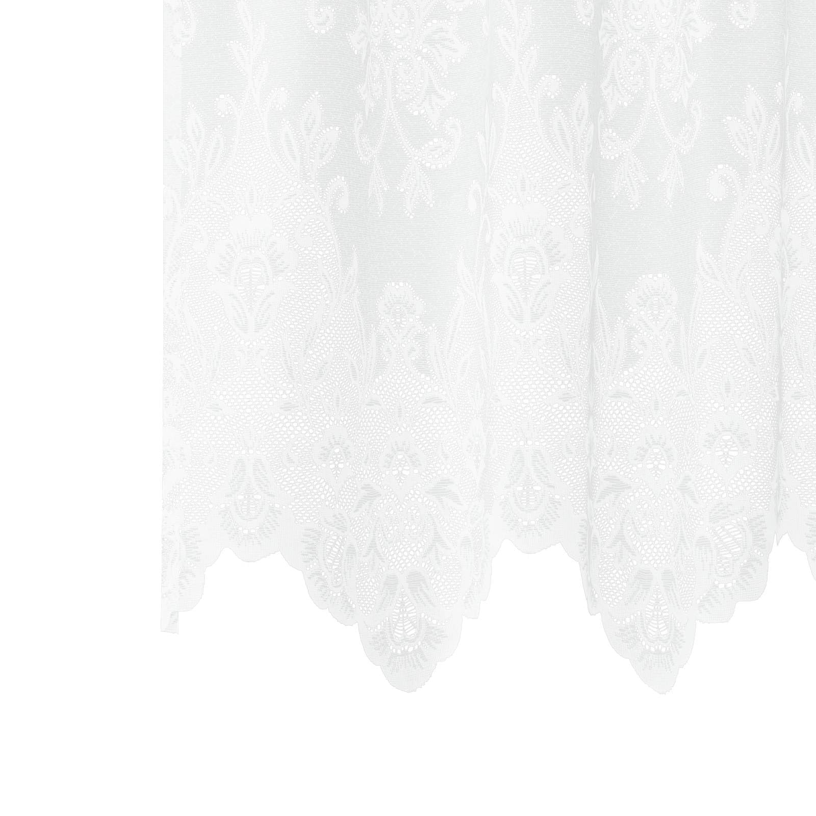 Cortina de encaje blanco de poliéster 260 x 1200 cm con protección visual y oscurecimiento para salón, dormitorio, habitación infantil