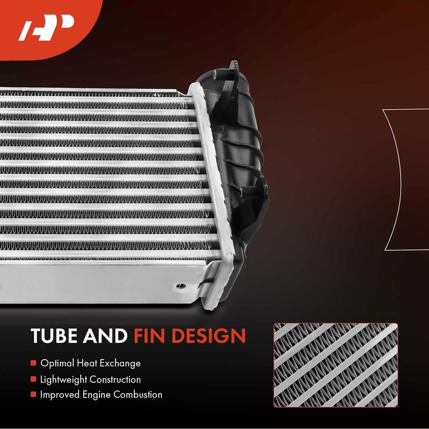 A-Premium Intercooler Charge Air Cooler Compatible with Audi A4 A4 Quattro, 2005-2008 2.0L, Turbocharged, Right Passenger Side, Replace# 8E0145806M