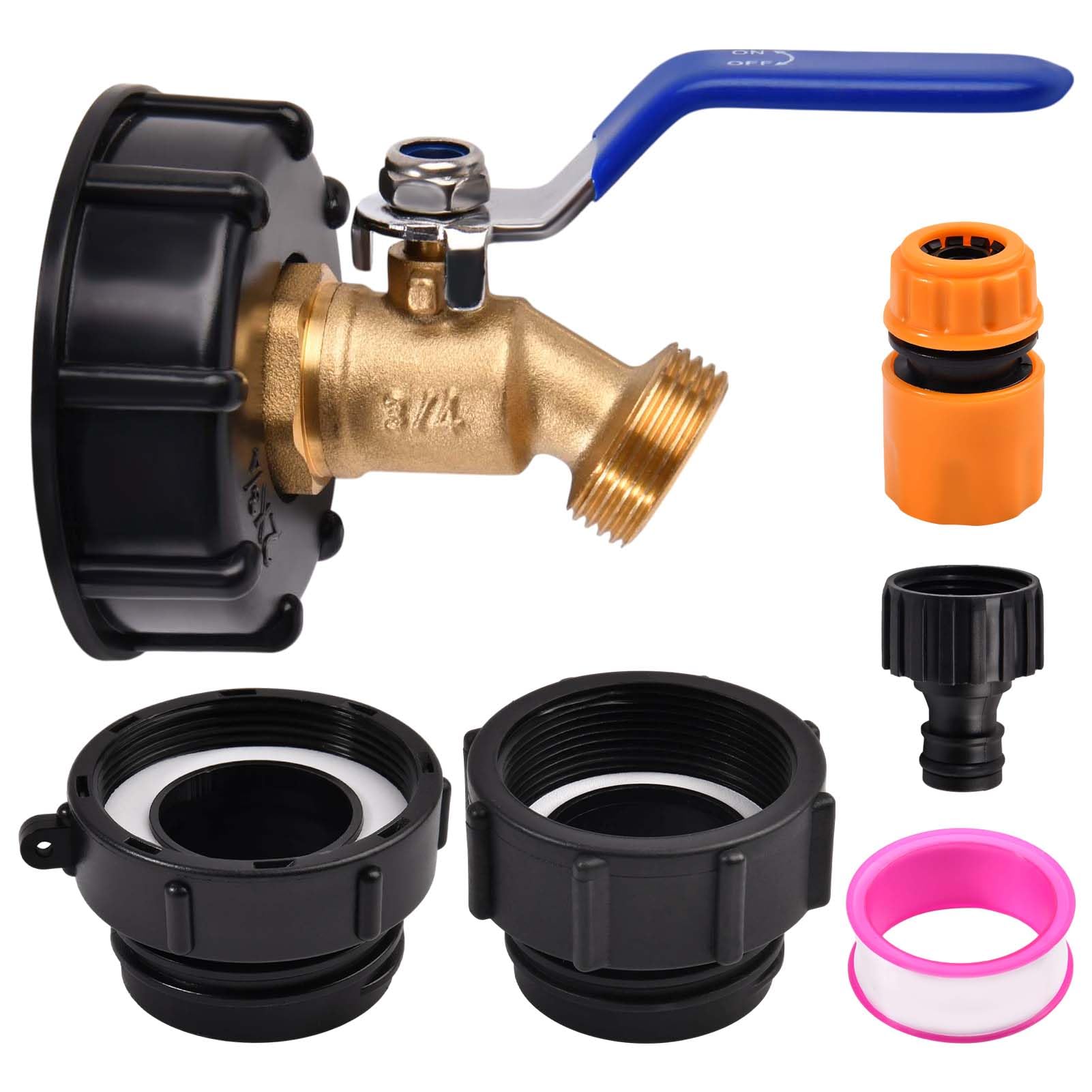SPEEDWOX IBC Tote Tank Adapter Kit Ibc Tote Hose Adapter Coarse Thread Reliance Water Jug Spigot Home Improvement IBC Tote Water Tank Fittings Ibc Tote Tank Adapter For Water Hose Extension