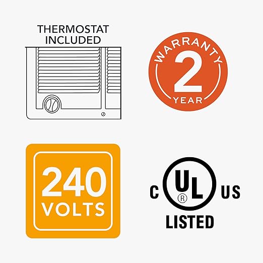 Calefactor Eléctrico de Pared con Termostato 3000W 240V miniatura 5