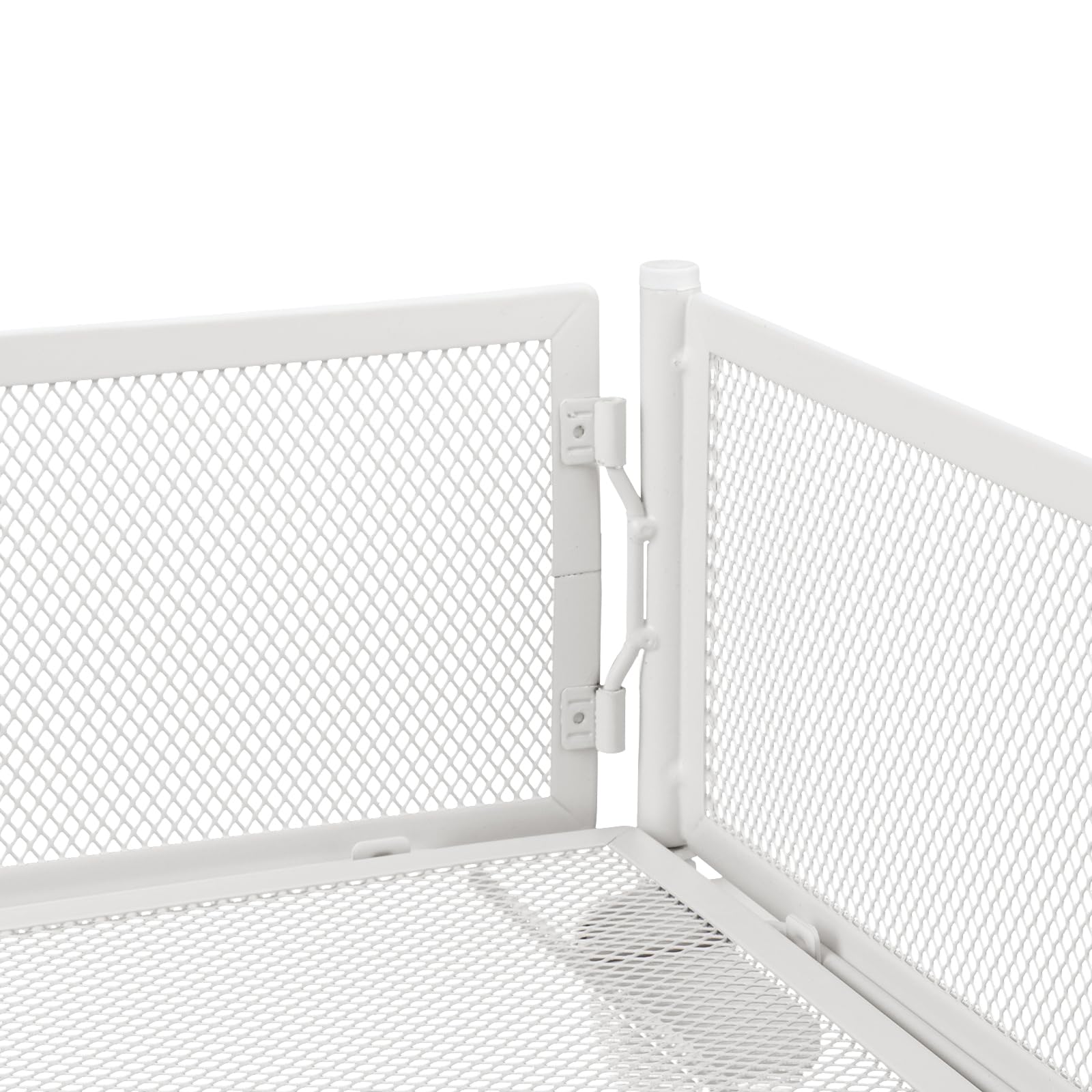 HUOLE Cassetto sotto-letto-pieghevole in metallo, vassoio portaoggetti sotto il letto, rotella, montaggio senza attrezzi, per camera da letto, soggiorno (60 * 40 * 17 cm-bianco-2 pezzi)