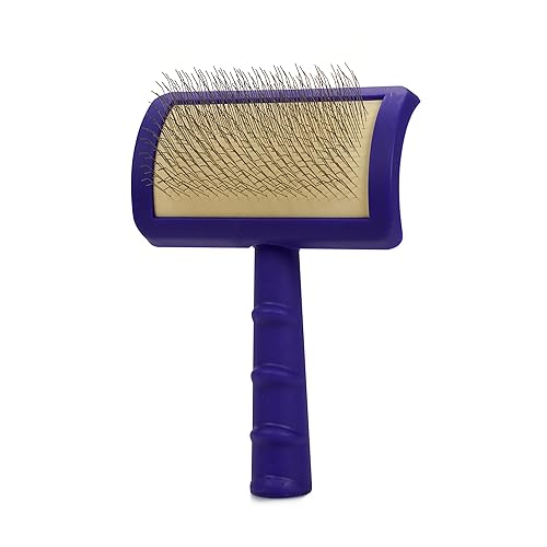 Miniatura 1 de Jelly Pet Cepillo universal para perros, elimina enredos y capa inferior muerta, bichón de caniche Shi-Tzu, alfileres suaves, morado, pequeño