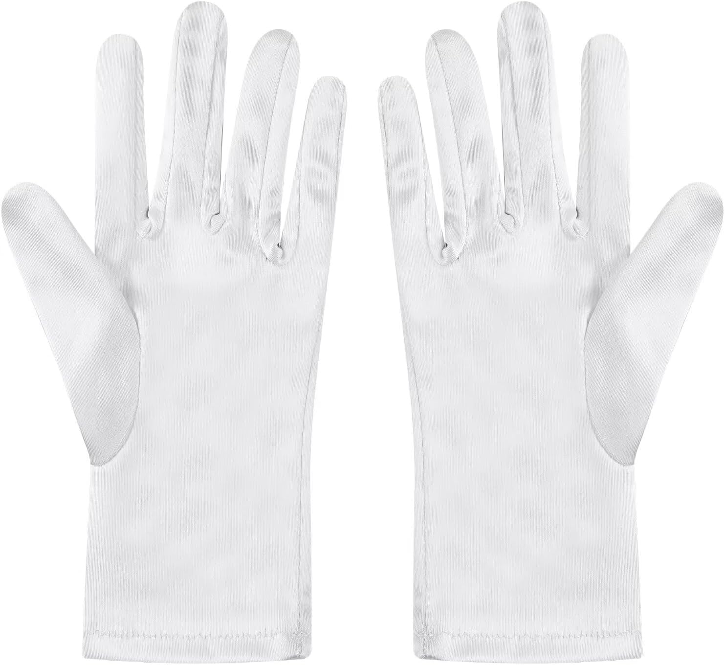 Women's Short Satin Gloves Wrist Length Opera Tea Party Gloves for Wedding Bridal Prom Banquet Costume - Image 4