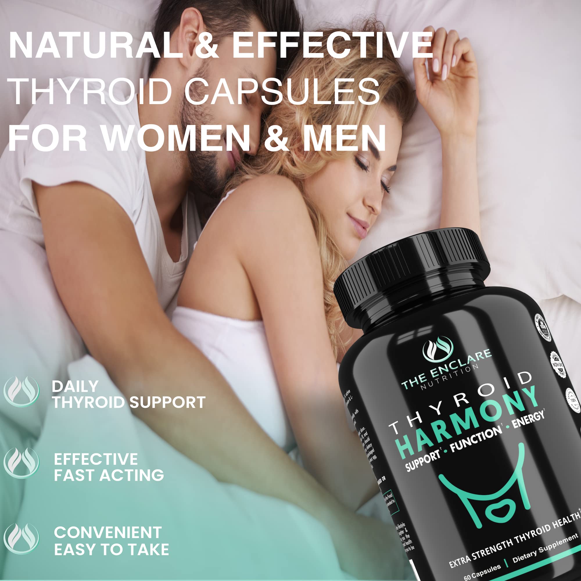 THE ENCLARE NUTRITION Thyroid Support Supplement with Iodine - Balance Hormones for Energy, Metabolism, Focus, Stress, Mood. Ashwagandha, Zinc, Selenium, Vitamin B12, Kelp, Magnesium, L Tyrosine (1) — Amazon image 11