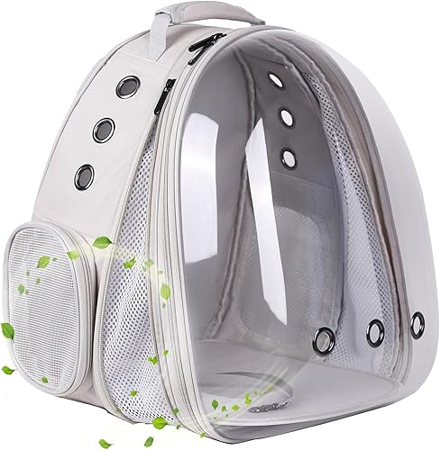Miniatura 74 de Mochila grande con frontal expandible para gatos, apta para hasta 20 libras, mochila transportadora de mascotas tipo cápsula espacial para gatos