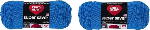 RED Heart Super Saver - Ovillo de lana color azul Delft (1, paquete de 2 unidades)