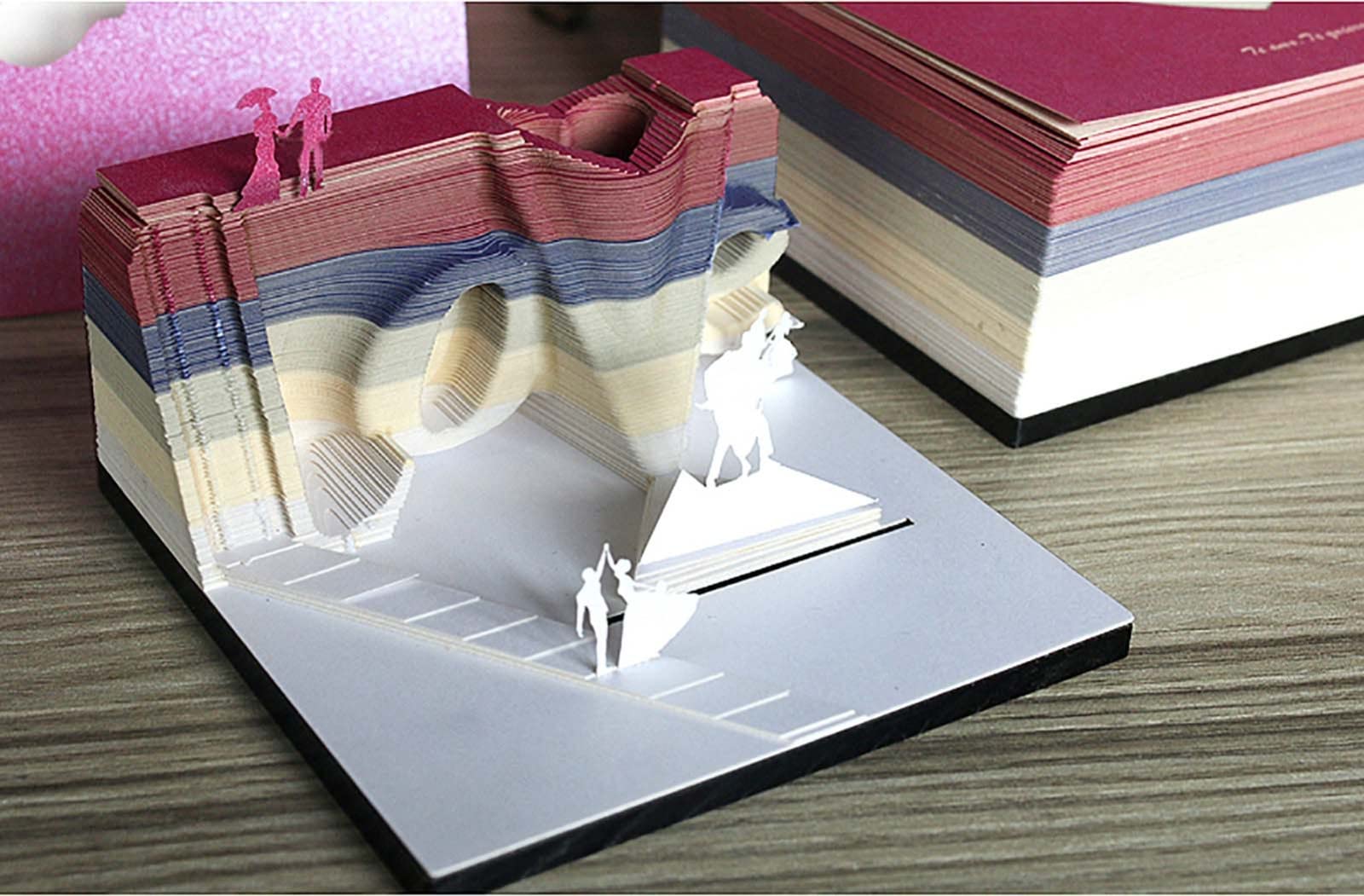 Bloc-Notes 3D Kawaii Bloc-Notes Cadeau de Mariage Invité Décoration de la Maison Ornement Bloc-Notes en Papier Little Surprise