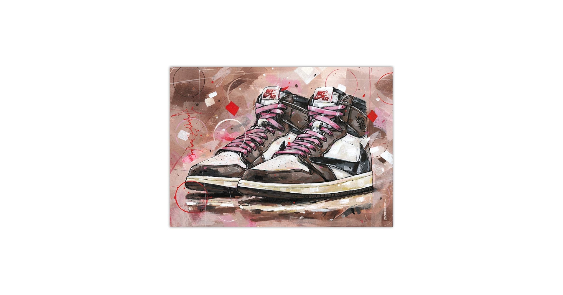 h*a様 Travis Scott × Nike Women's Air Jor JosHoppenbrouwers Air Jordan 1 High Travis Scott (różowe