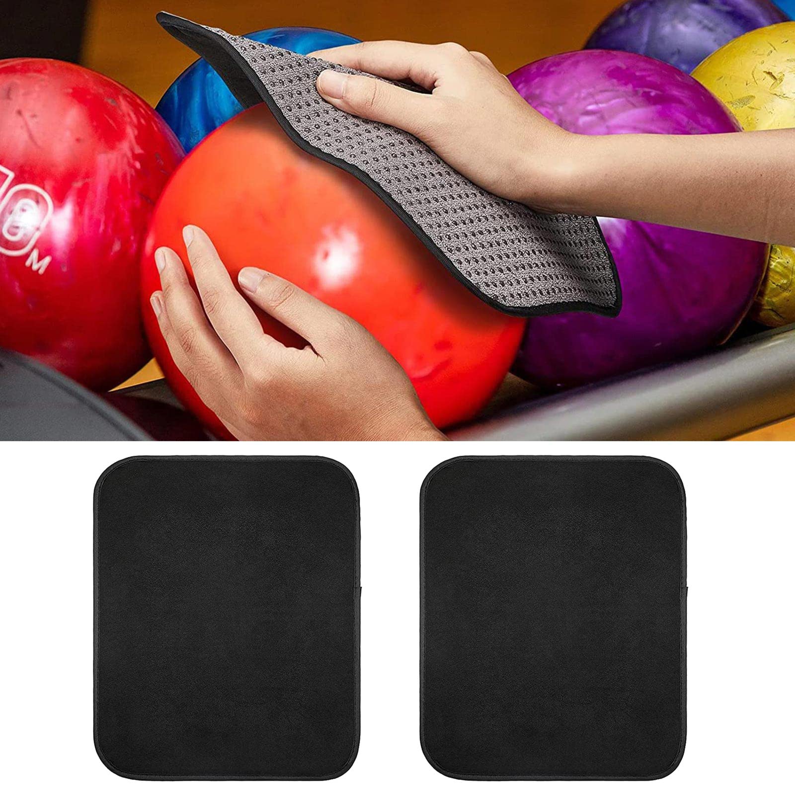 Hanging Pendant Multi-Color Microfiber Bowling Towel 10x8InQuality Bowling Shammy Pad with Easy-Grips Dots Bowling
