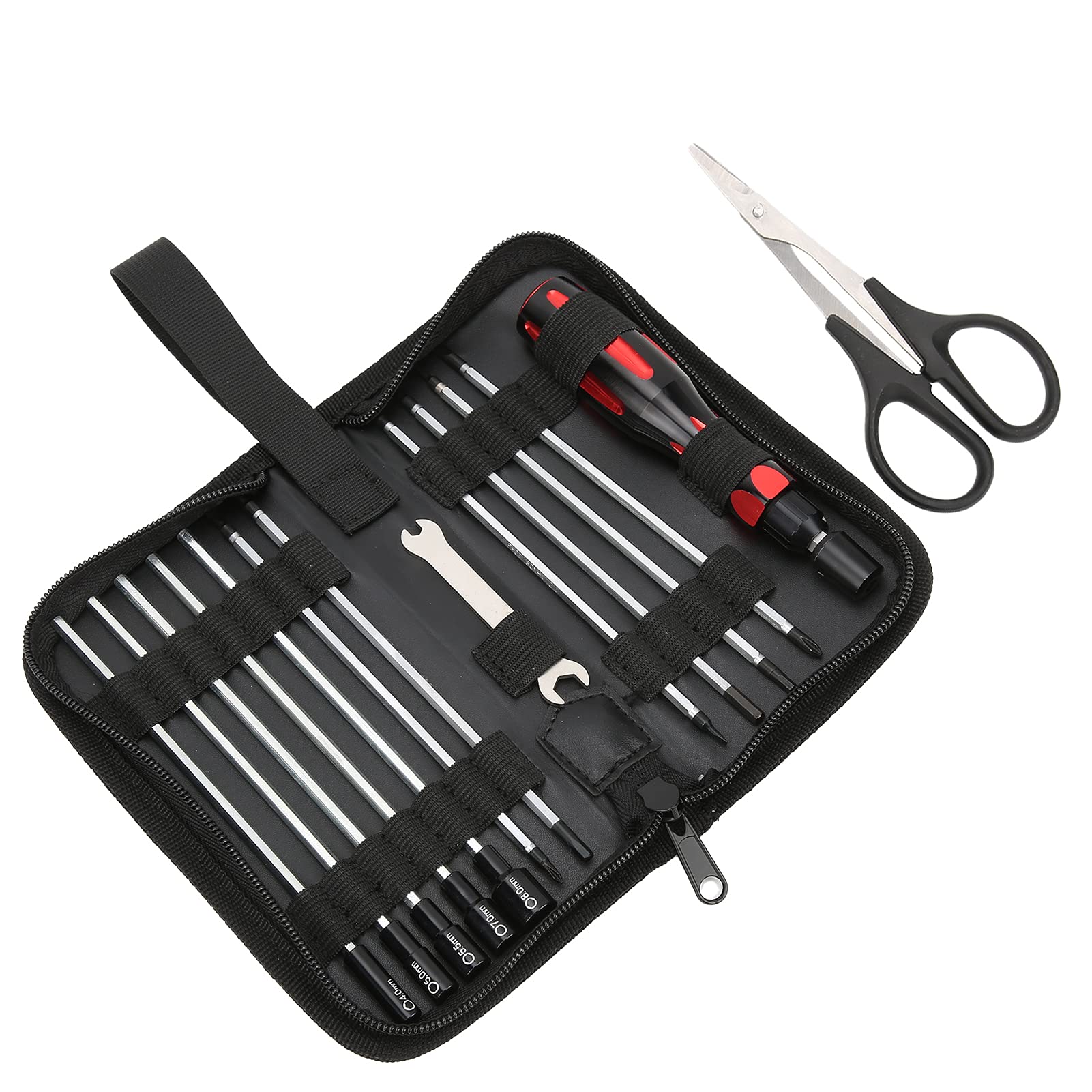 Kit di attrezzi RC professionale Set di cacciaviti in acciaio resistente con custodia per auto telecomandate Elicotteri Droni Set completo di strumenti di manutenzione per