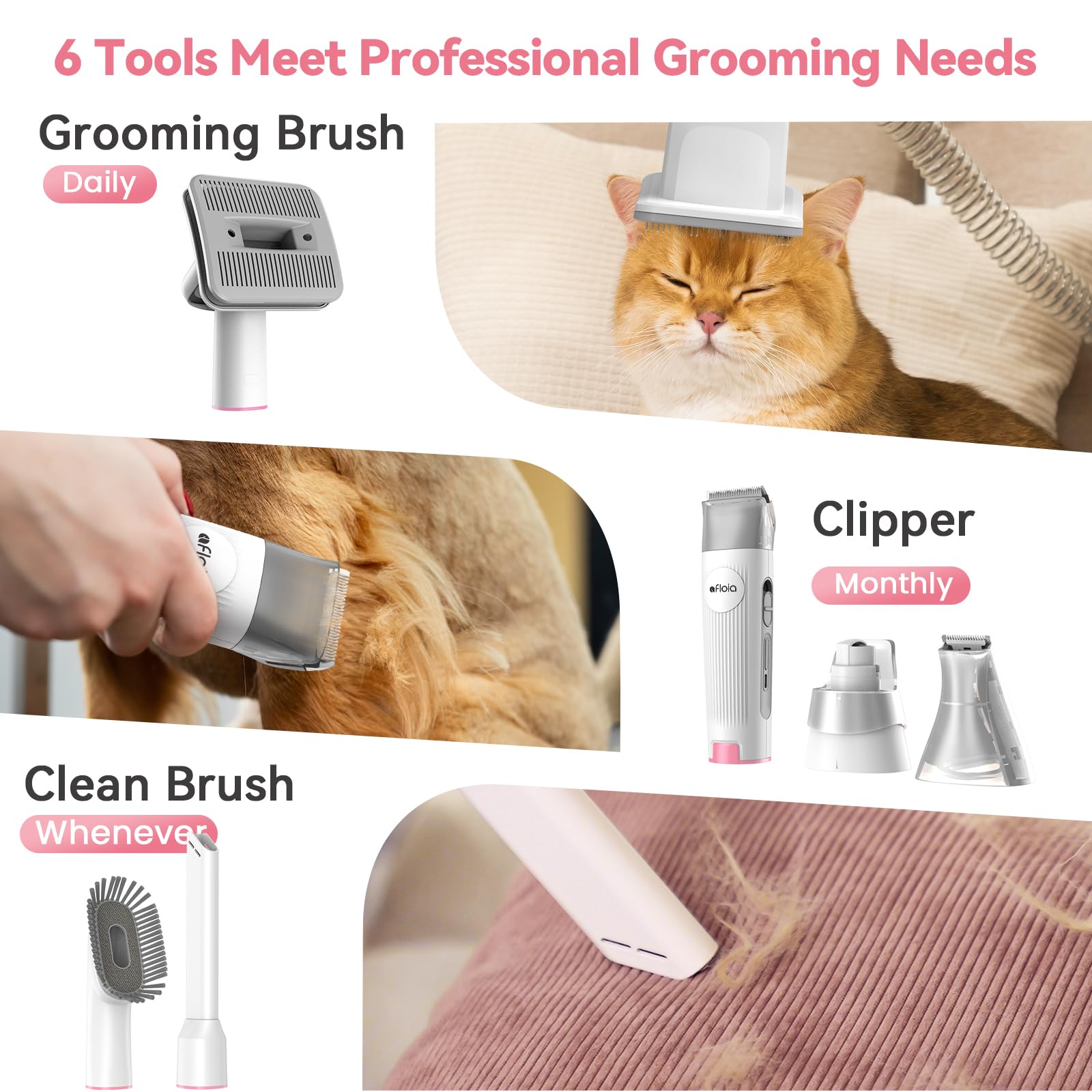 Amazon.com : Afloia 6-in-1 Dog Grooming Kit, Pet Grooming