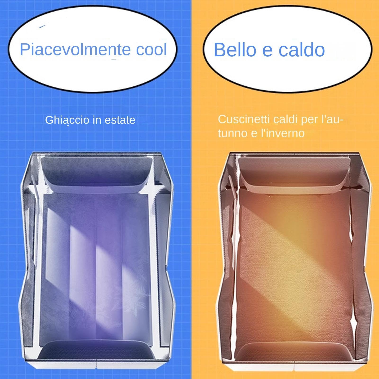 Casetta di Raffreddamento per Animali Domestici, 53x43x38cm Rifugio Refrigerante per Gatti con 10 Impacchi Ghiaccio, Cuccia per Gatti All'aperto Estate Raffreddamento per Animali,Resistente Intemperie