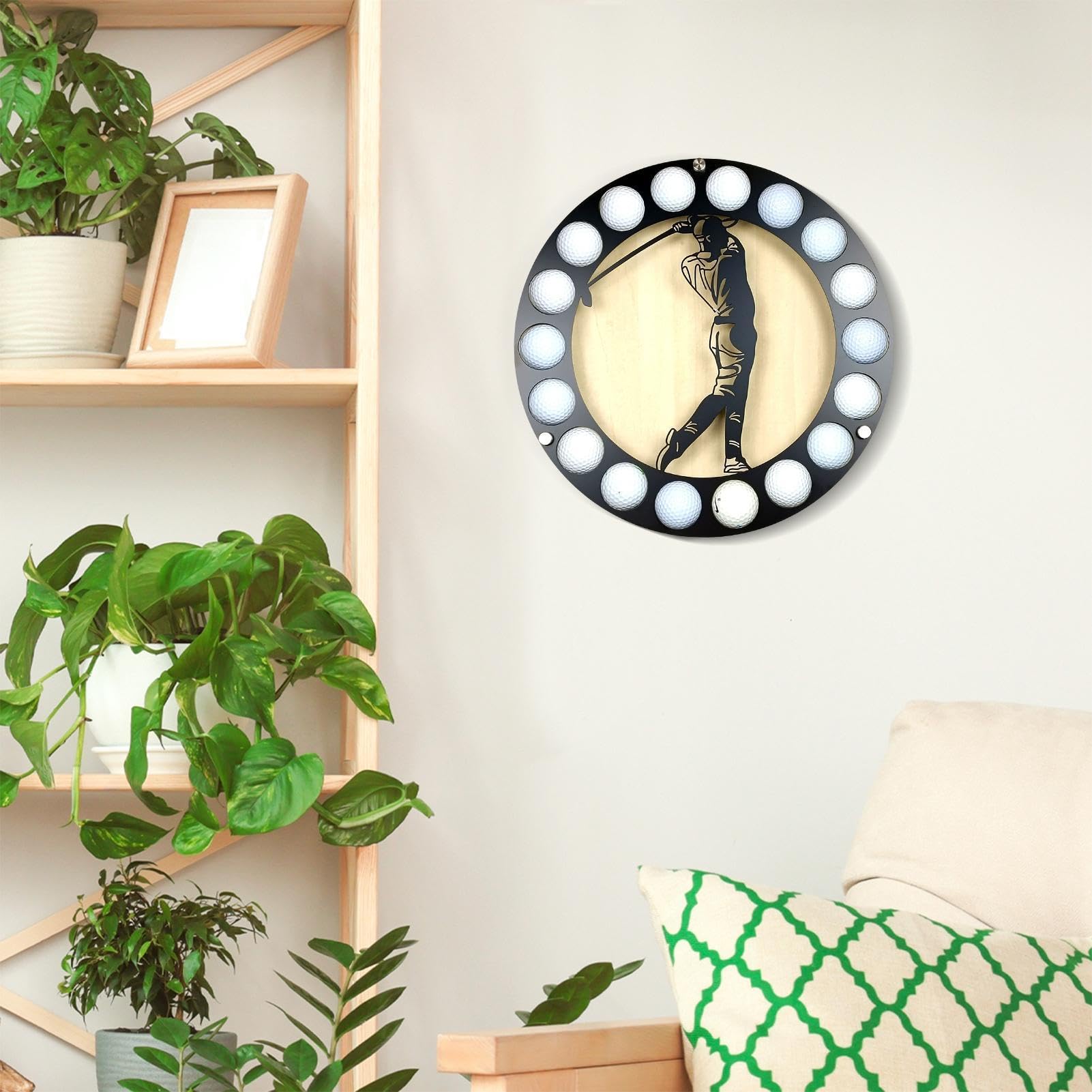 Estante de colección de pelotas de golf, soporte de pared para gabinete, elegante y creativo, estante de exhibición para el hogar y la sala de estar