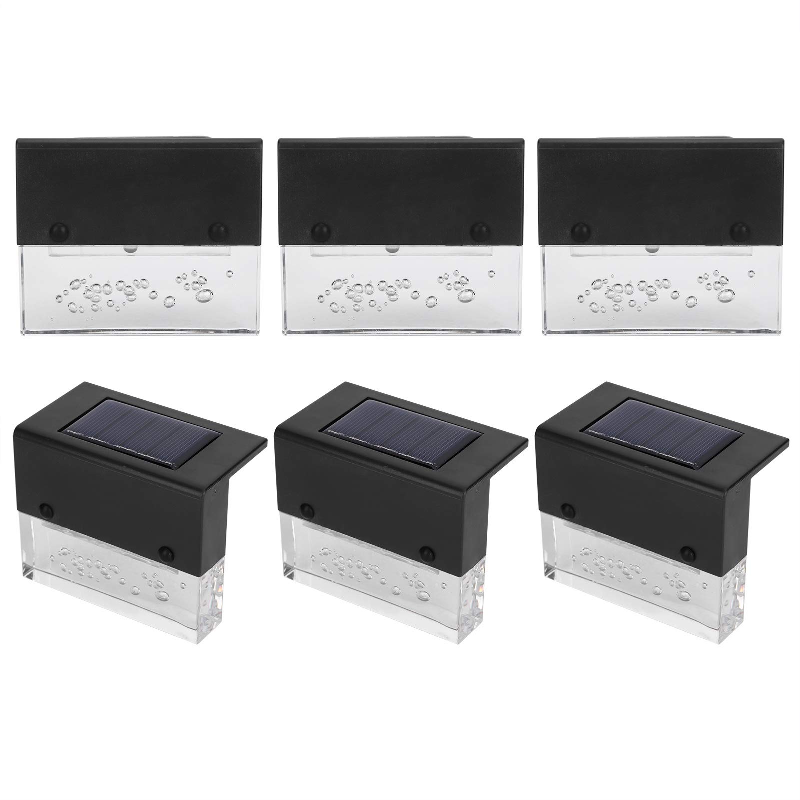 Frzy Light Yeck Solar Step Waterproof Solar Outdoor 6Pcs Warm Rgb For Garden For Balcony For Fence For Patio For Stair
