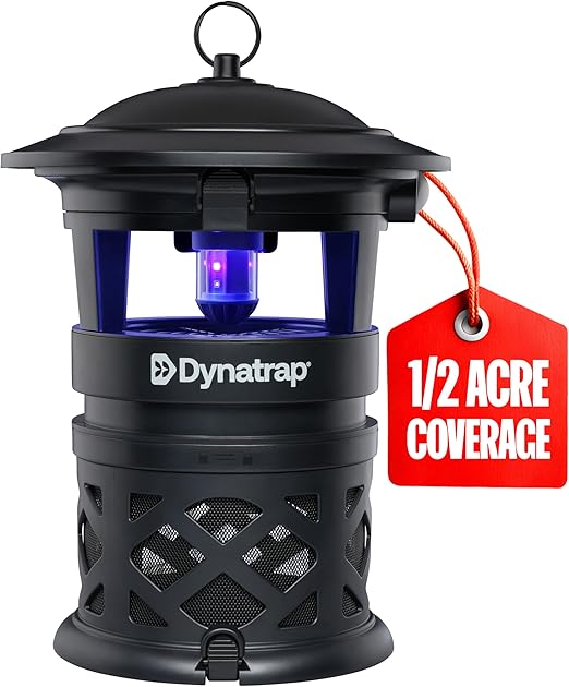 DynaTrap DT1130SR Mosquito & Flying Insect Trap - Outdoor/Indoor, Fly Catcher, Plug-in Bug Catcher/Bug Light, 1/2 Acre Coverage, Black