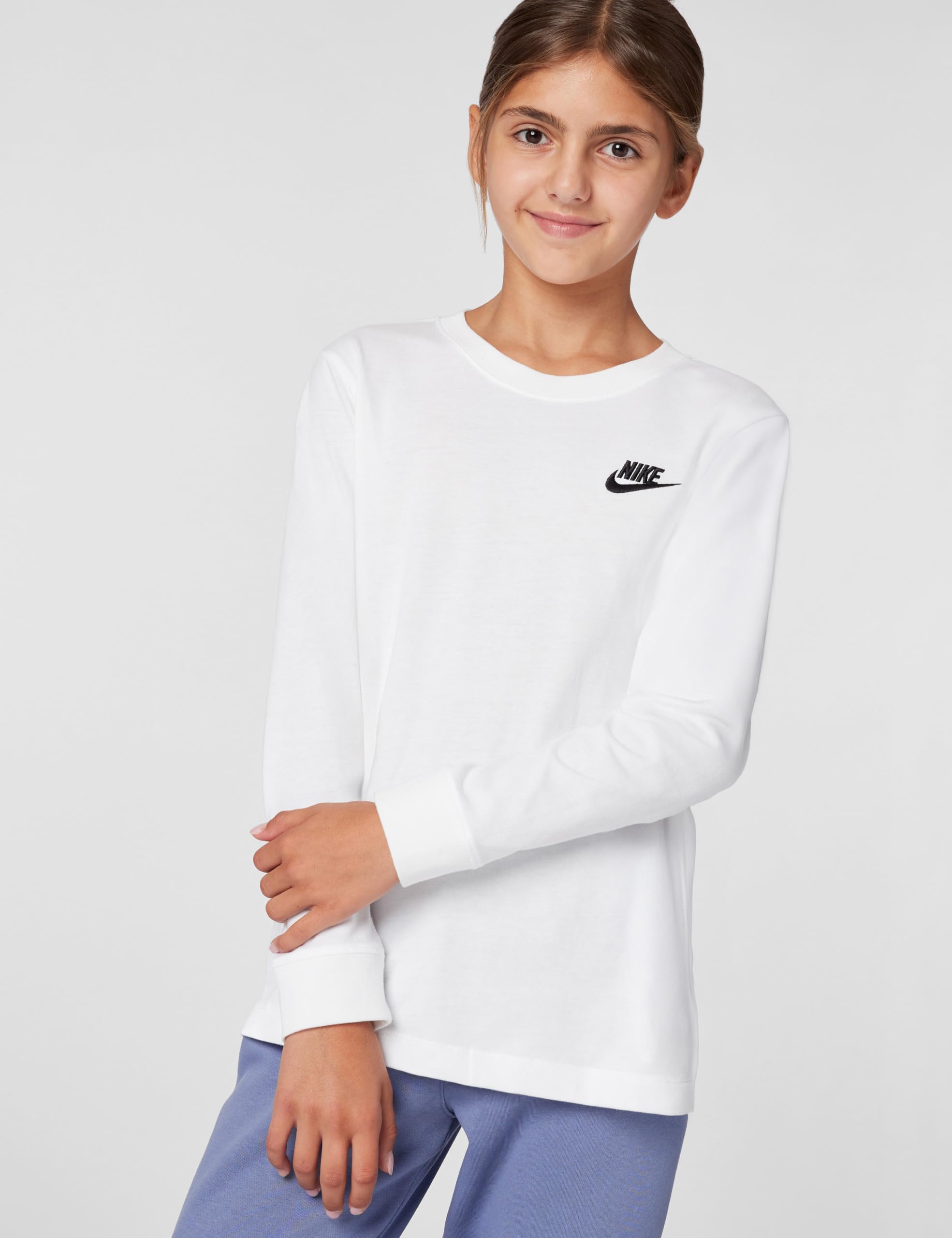 NIKE Koszulka Uniseks - dzieci K Nsw Ls Tee Emb Futura Lbr