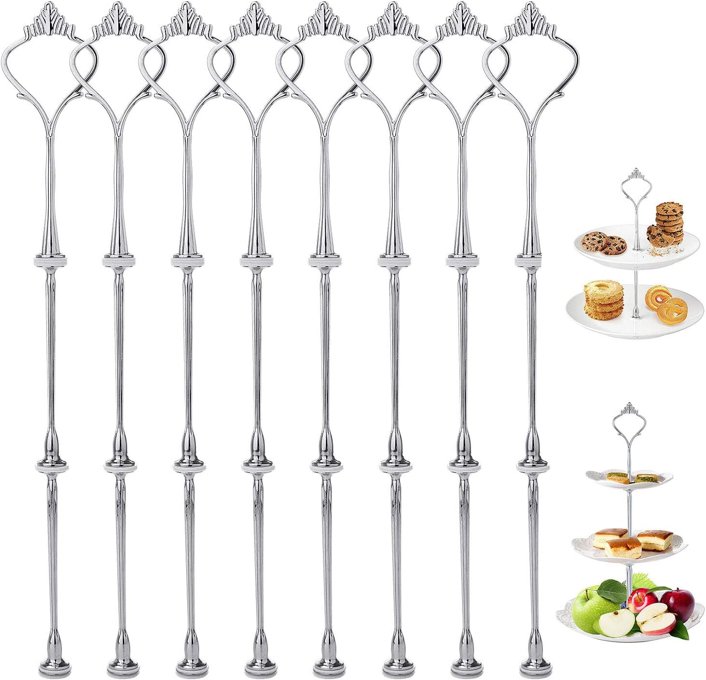 WolinTek Cake Stand Fittings, 5 Sets Heavy Cake Stands 2 or 3 Tier