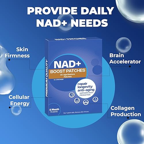 Miniatura 2 de Parches NAD+ cómodos y fáciles de llevar todo el día, veganos, resistentes al agua, 60 parches