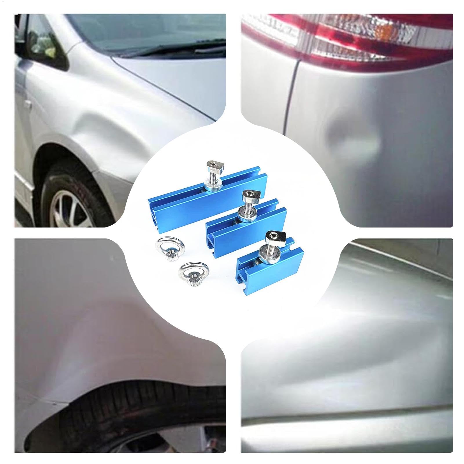 Kit Riparazione Ammaccature Auto - Estrattori In Lega Di Alluminio, Per Lamiera, Bluy, 2-3 Pezzi - Foto 6