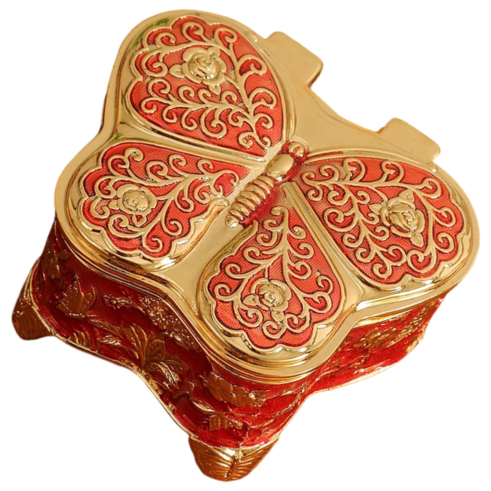 Msioytog Jewelry Organizers Butterfly Shape Earring Display Box Necklace Storaging Case for Secure Storage and Travel Convenience Vintage Jewelry Box