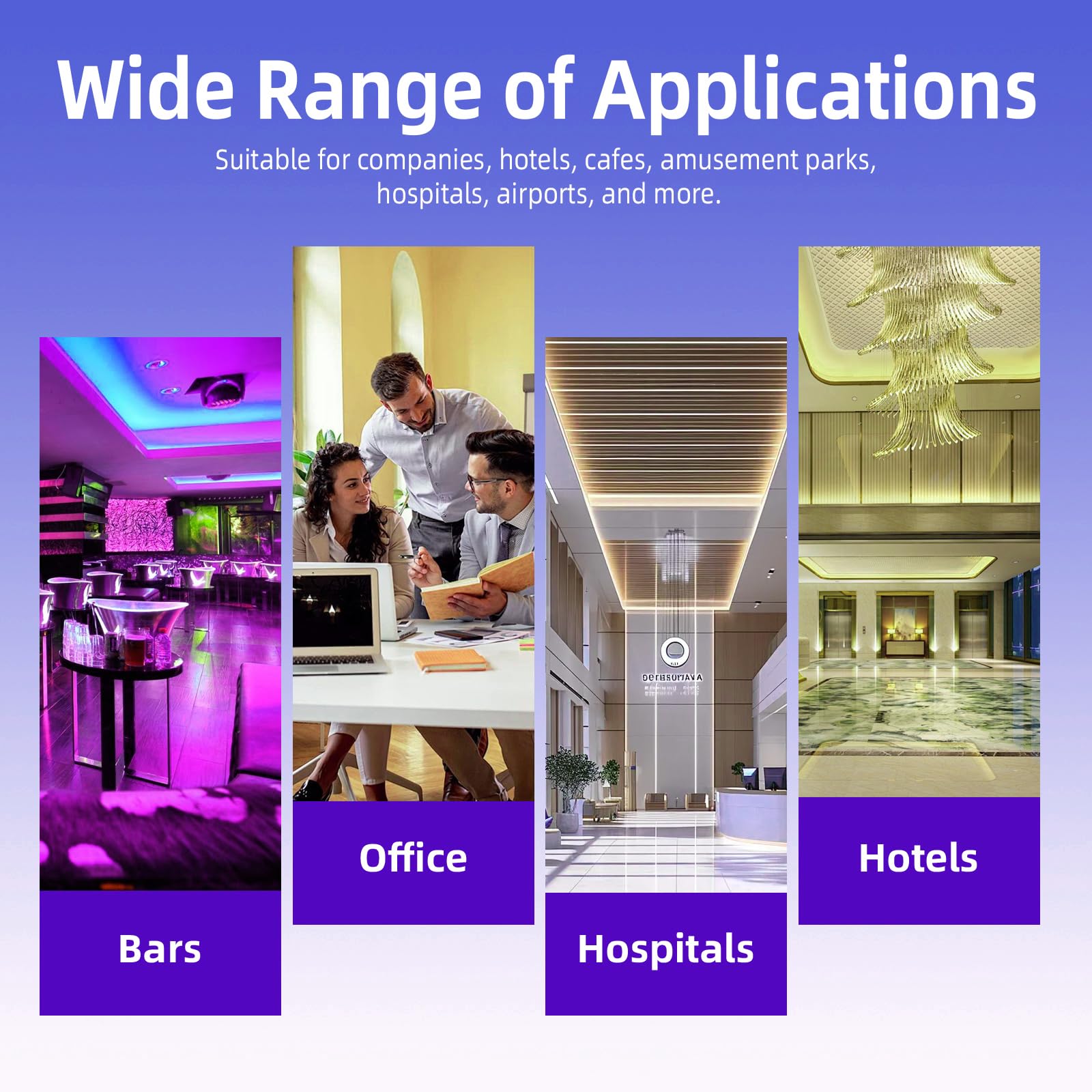 Estación de carga de teléfono celular montada en la pared con cables de alta velocidad de 8 puertos - Base universal para dispositivos Apple, tipo C y Android - Ideal para aeropuertos, hoteles,