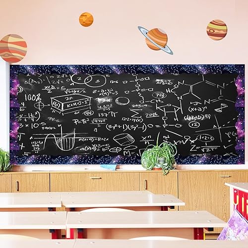 Miniatura 5 de Containlol Tablero de anuncios con temática de planeta de 236 pies, bordes de aula para tablón de anuncios para aula, oficina, pared, decoración de