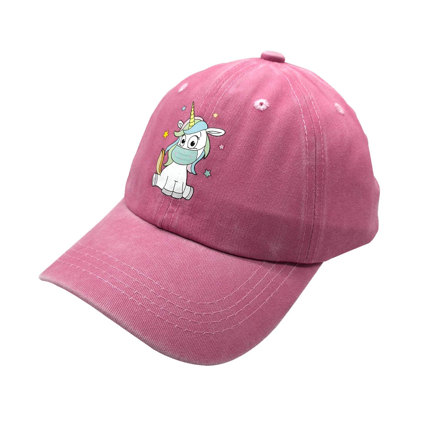 Girls' Adjustable Cute Unicorn Hats, Baseball Cap for 3-12 Years