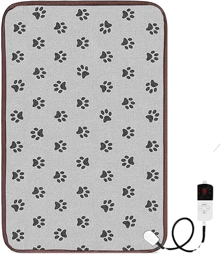 Pet Electric Heating Pad,9Level Temperature Control Warm Dog Cat Mat