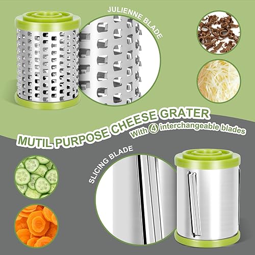 Miniatura 3 de Almcmy Cortador de mandolina para cocina, cortador de alimentos de mandolina ajustable de acero inoxidable con guantes resistentes a cortes, picador