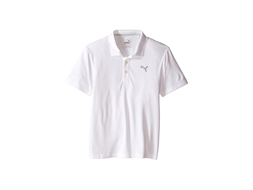 

PUMA Golf Kids Essential Pounce Polo JR (Big Kids) (Bright White) Boy's Clothing
