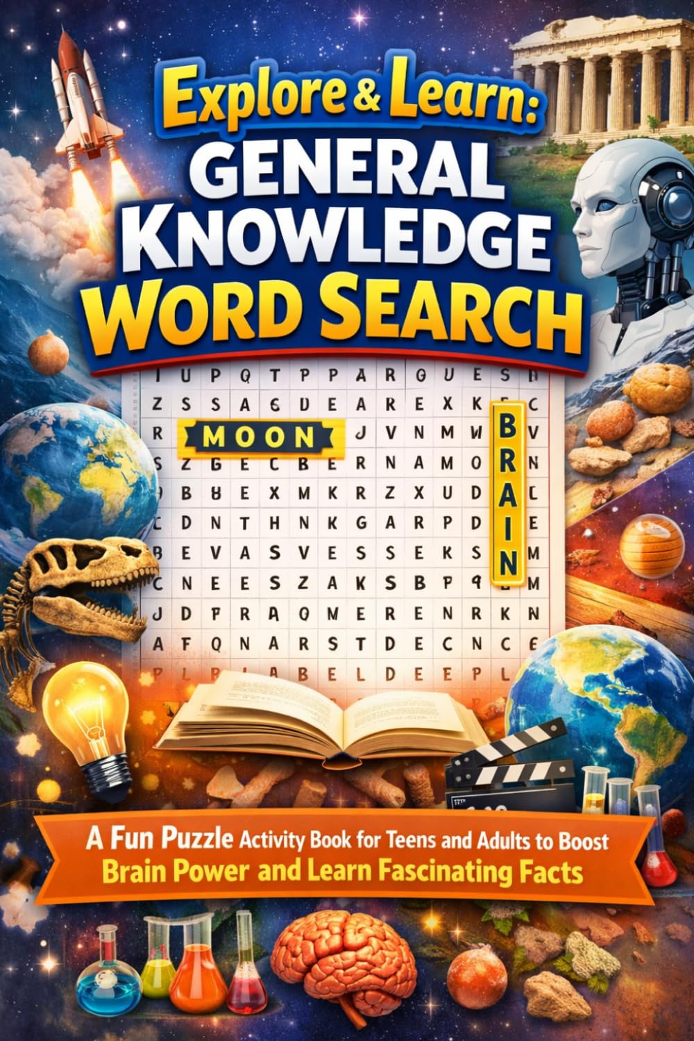 Explore & Learn: General Knowledge Word Search | A Fun Puzzle Activity Book for Teens and Adults to Boost Brain Power and Learn Fascinating Facts (Explore & Learn Puzzle Series)