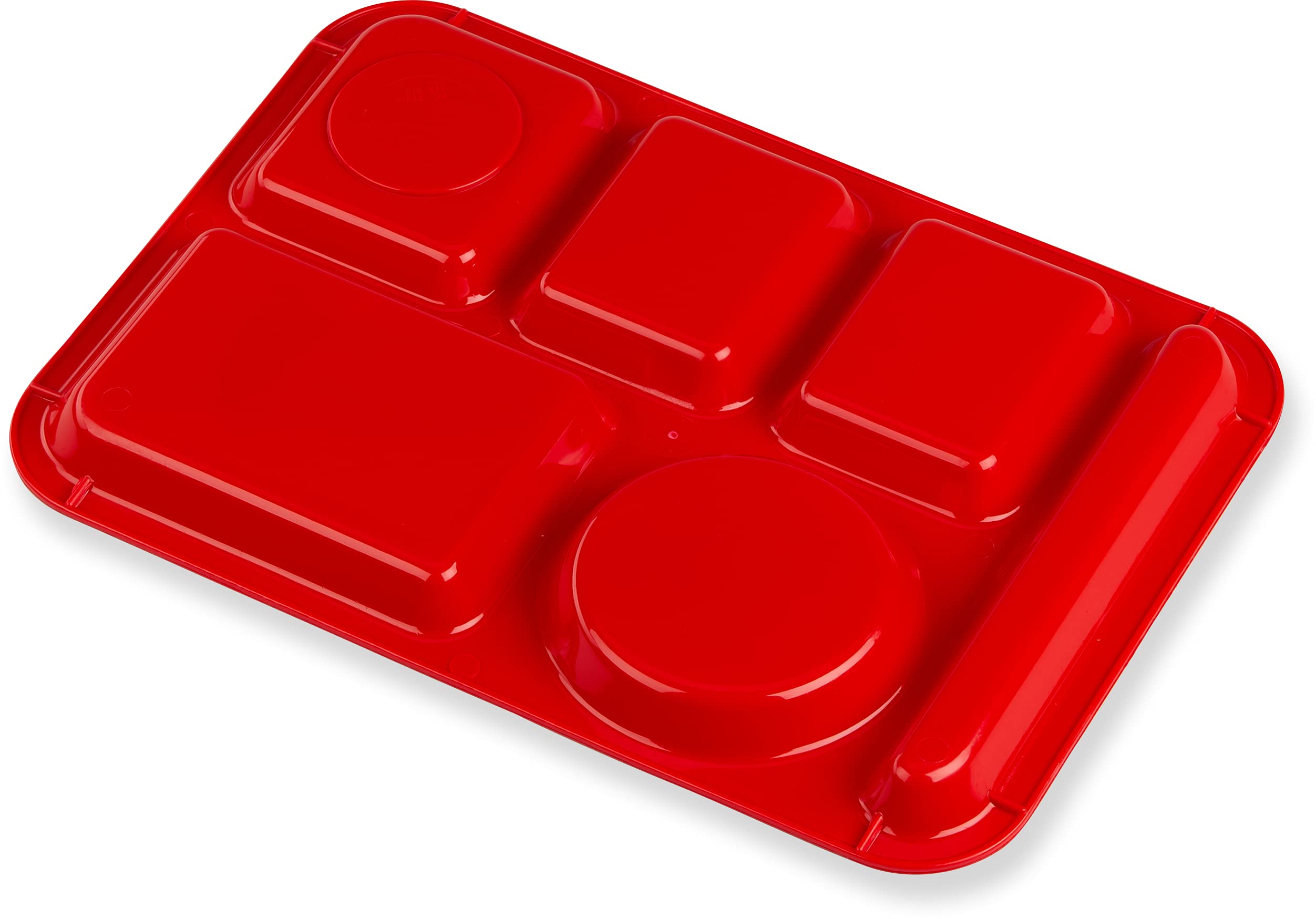 Carlisle 614 ABS 6-compartment divisé Plateau, 35,6 x 25,4 cm (cas de 24), 13.87" x 9.90", Red, 24