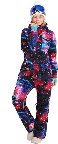 Miniatura 3 de Bluemagic - Traje de esquí de una pieza para mujer, traje de invierno impermeable para deportes de nieve