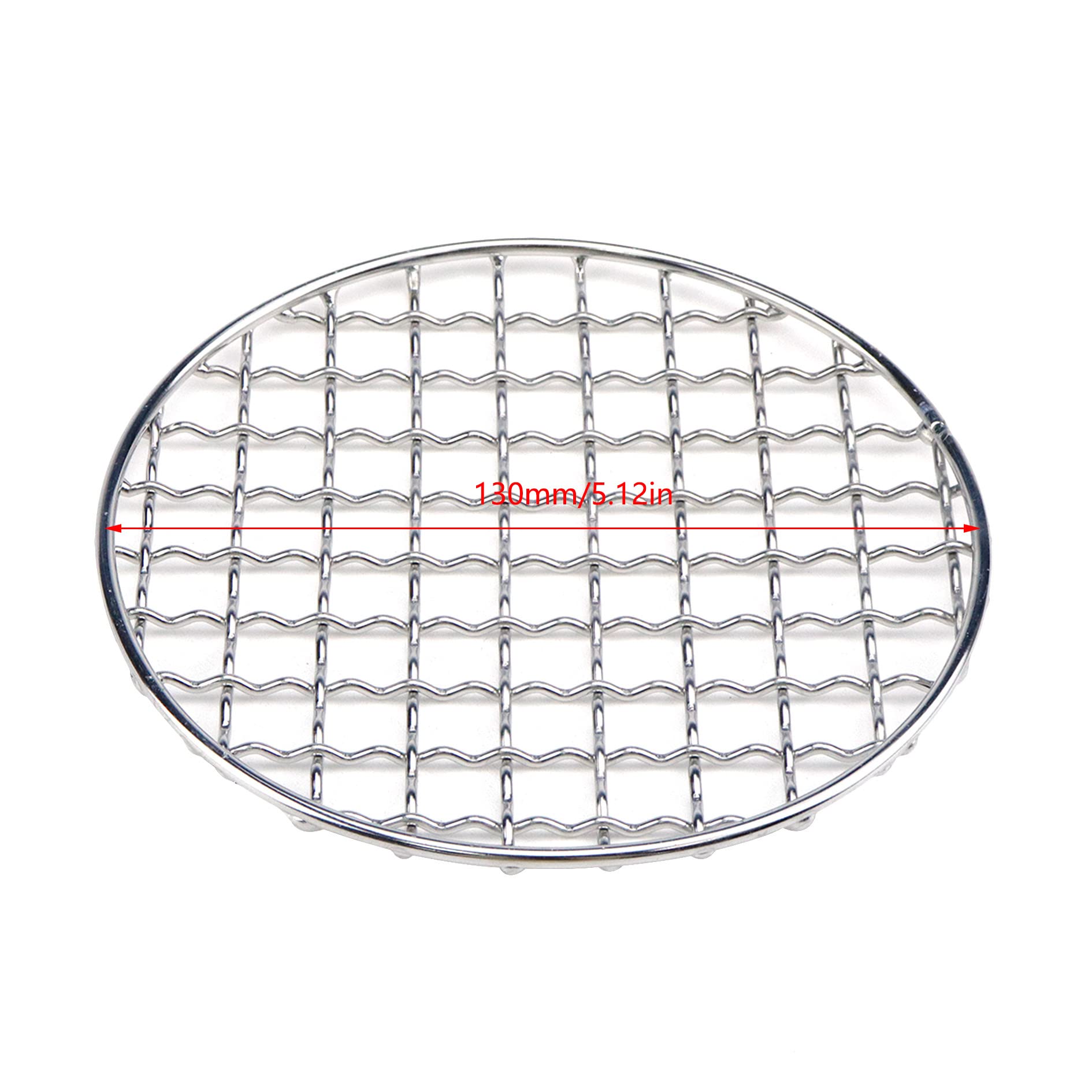 Rejilla de refrigeración de acero inoxidable para barbacoa, rejilla redonda para hornear, 130 mm