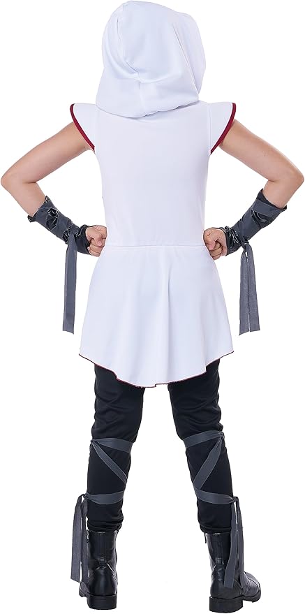 Disfraz de Ninja para Niña, Talla X-Large, Color Blanco miniatura 4