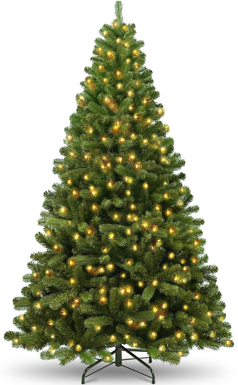 Totò Piccinni Albero di Natale Artificiale NOEL, Folto, Effetto Realistico, Rami a Gancio, Facile Montaggio, PVC, Ignifugo con Borsone (150 cm, Verde