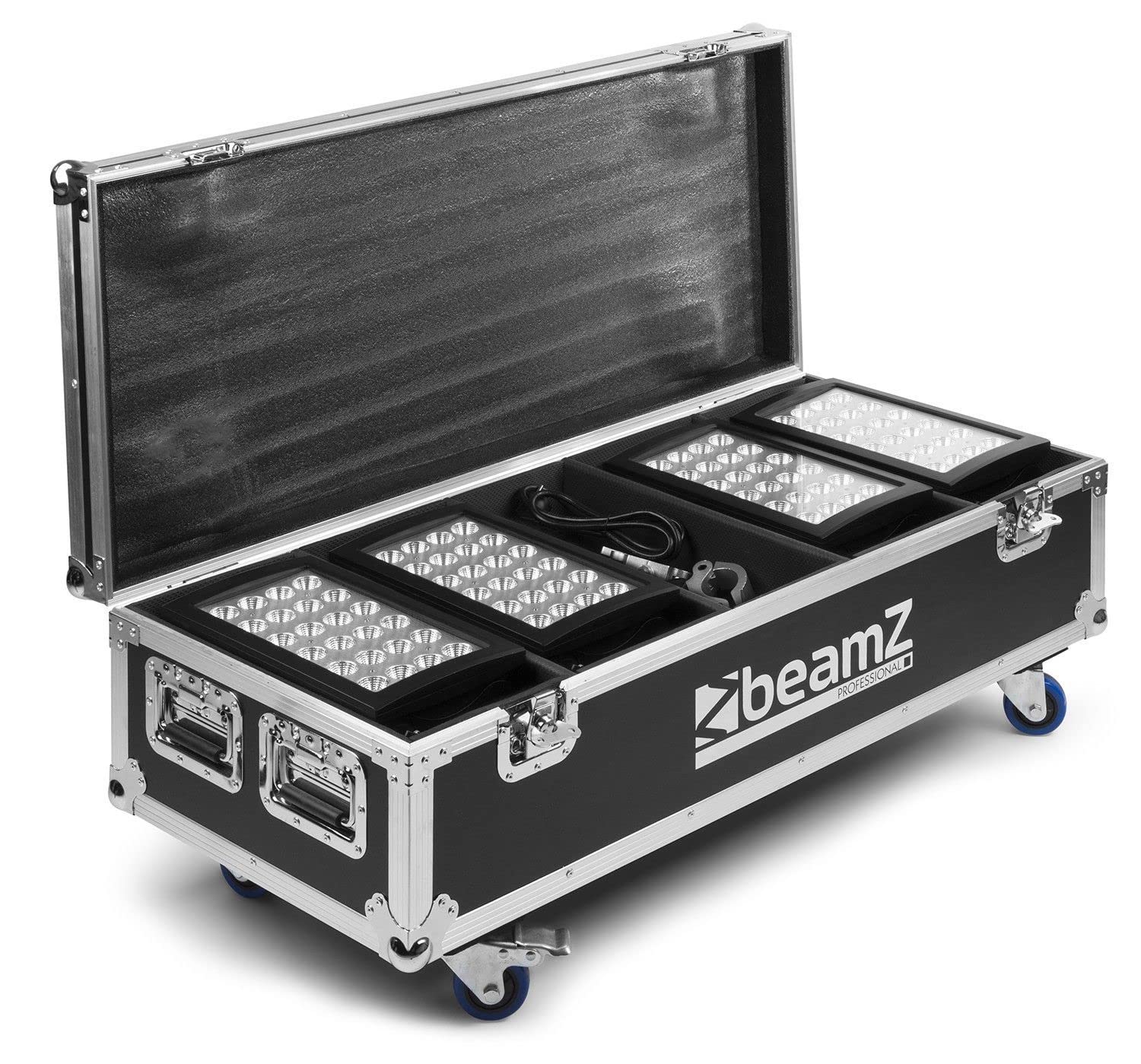 BeamZ 150.697 - Caja (Maleta de transporte, Negro, Plata, BeamZ, Star-Color 240 Star-Color 360)