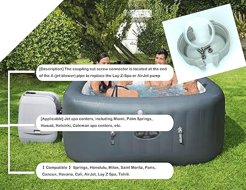 Miniatura 3 de Sustituye Coleman Lay-Z-Spa A Acoplamiento Bomba Adaptador de Inflación Tornillo Sello de Goma Anillo O P61514, A Sellos Juntas Arandelas