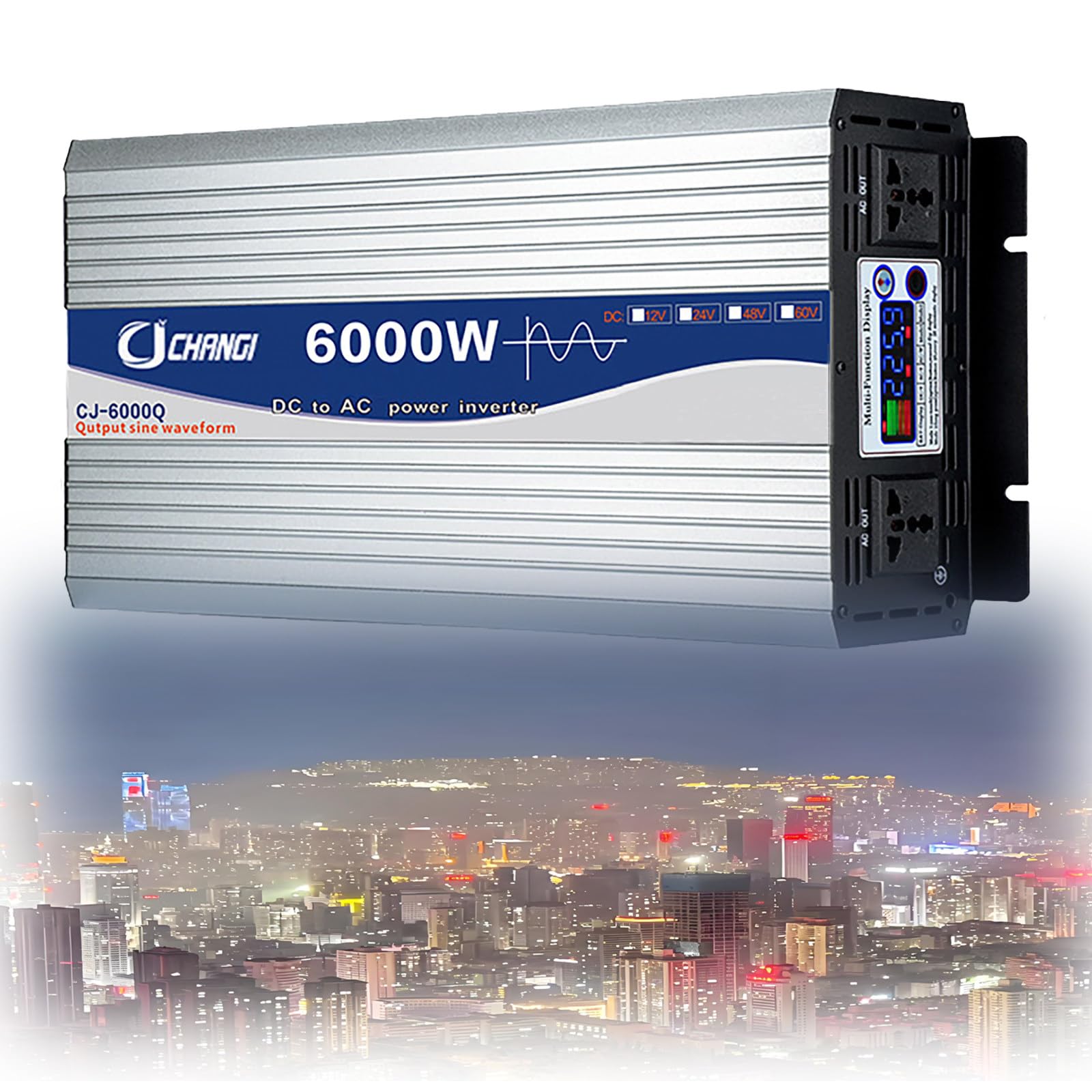 Onduleur pure sinus convertisseur tension 24V 220V coupure courant auto