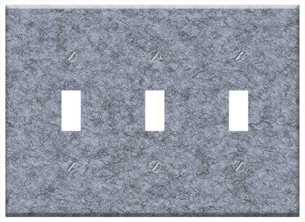 Switch Plate Triple Toggle - Texture Roche Pierre Granite
